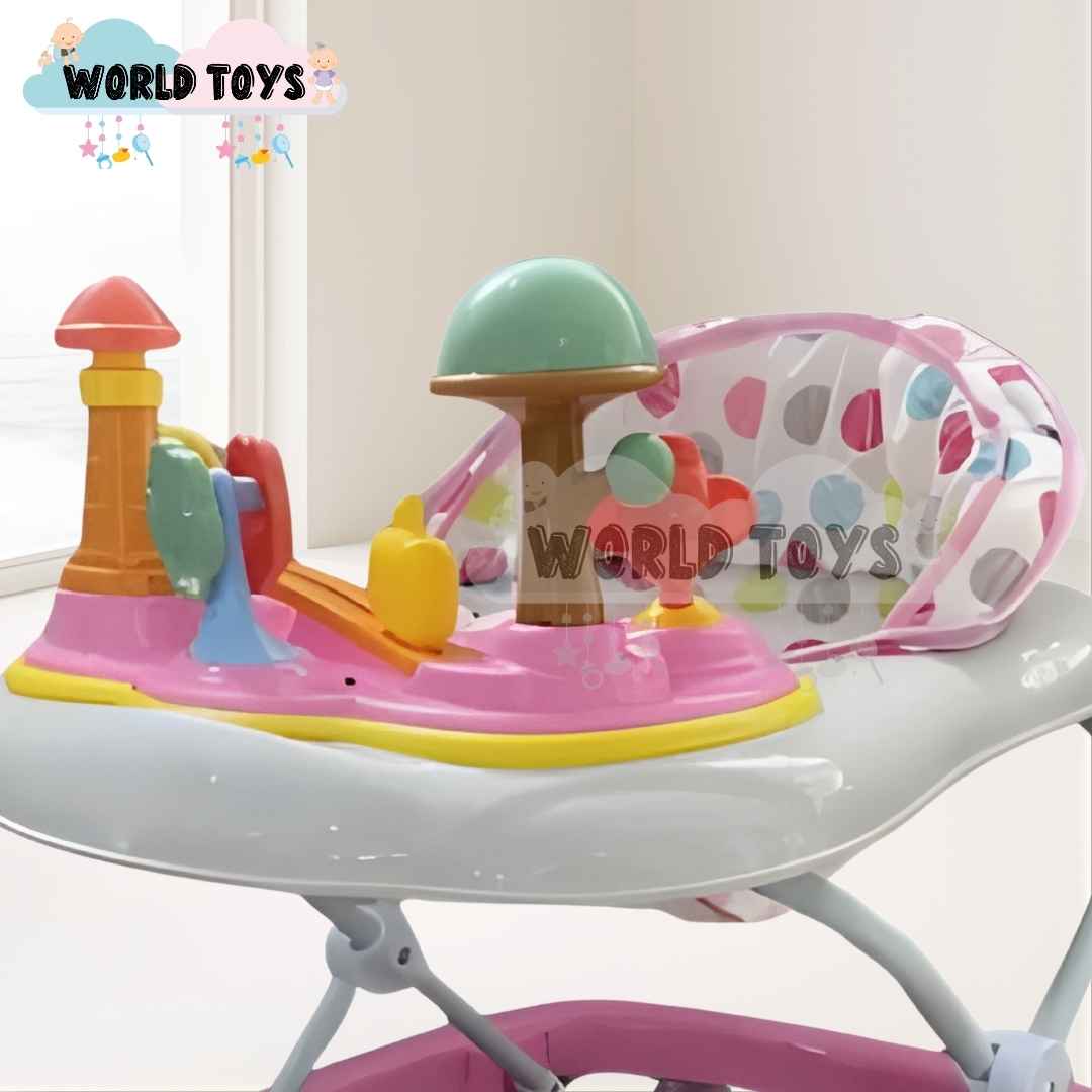 ANDADOR CON TABLERO MUSICAL «HONGUITO II» LIGHT PINK - 3
