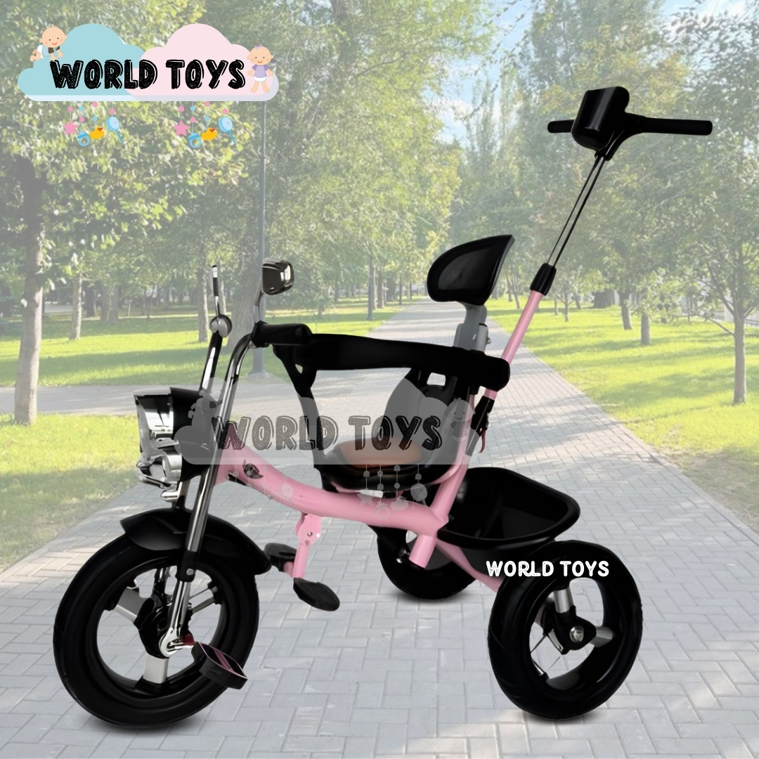 TRICICLO CHAVITO CON GUIADOR «YARLEY» MUSICAL LIGHT PINK - 4