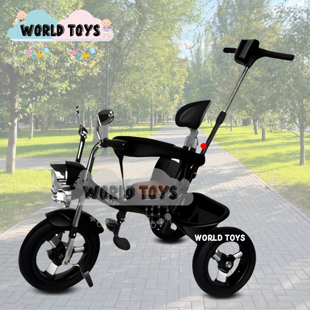 TRICICLO CHAVITO CON GUIADOR «YARLEY» MUSICAL BLACK - 4