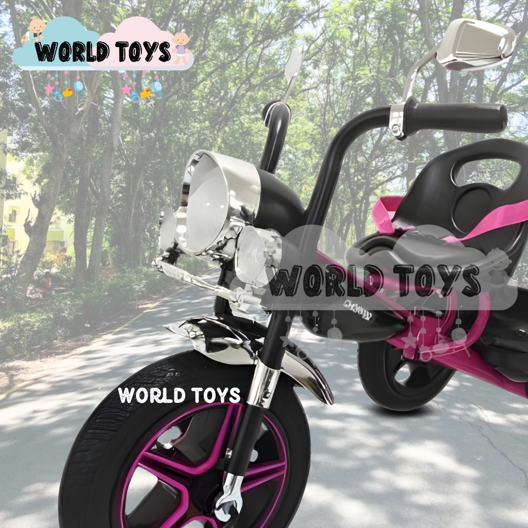 TRICICLO CHAVITO MUSICAL «CHOPPEER» CON BLUETOOTH FUCSIA - 2