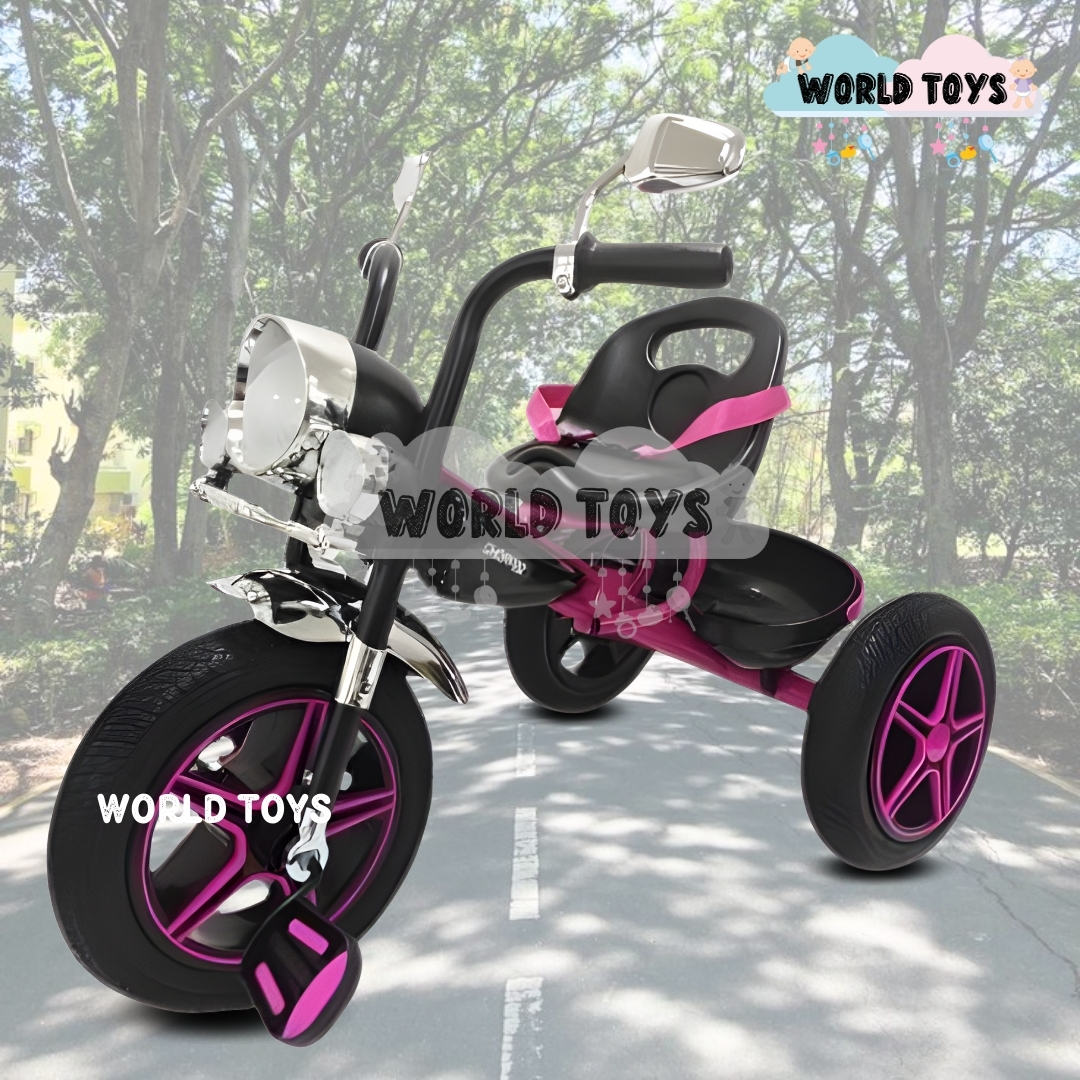 TRICICLO CHAVITO MUSICAL «CHOPPEER» CON BLUETOOTH FUCSIA - 4