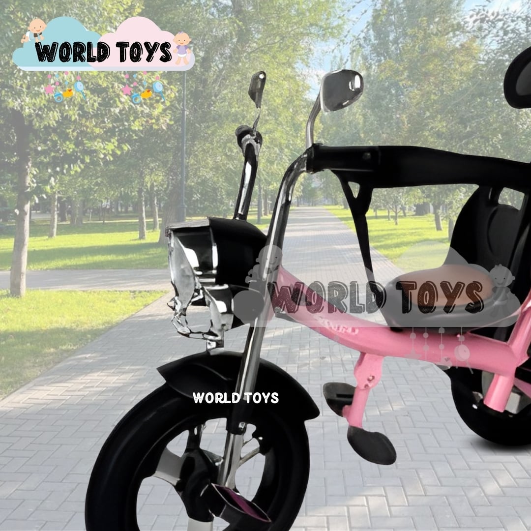 TRICICLO CHAVITO CON GUIADOR «YARLEY» MUSICAL PINK - 2