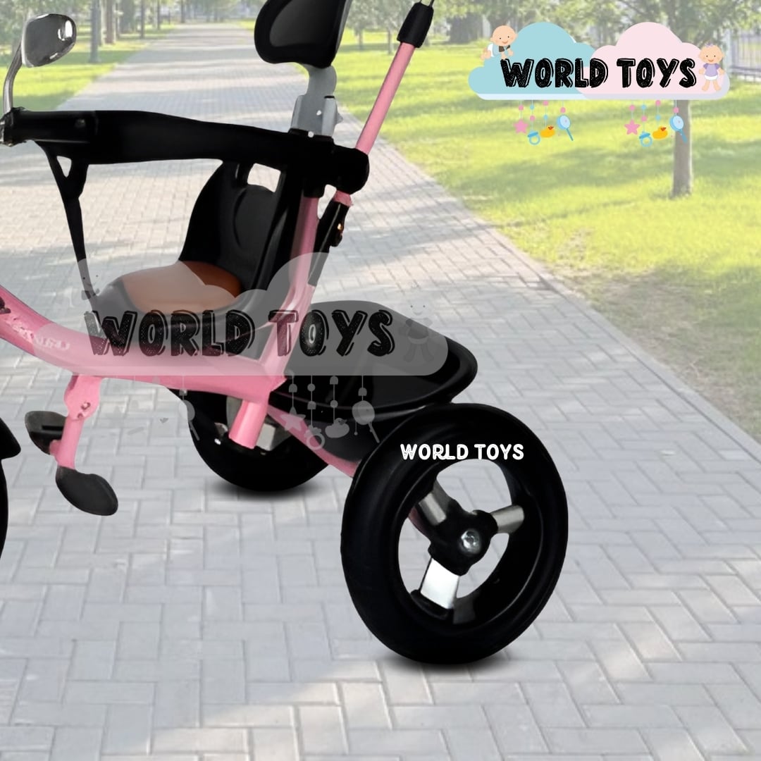 TRICICLO CHAVITO CON GUIADOR «YARLEY» MUSICAL PINK - 3