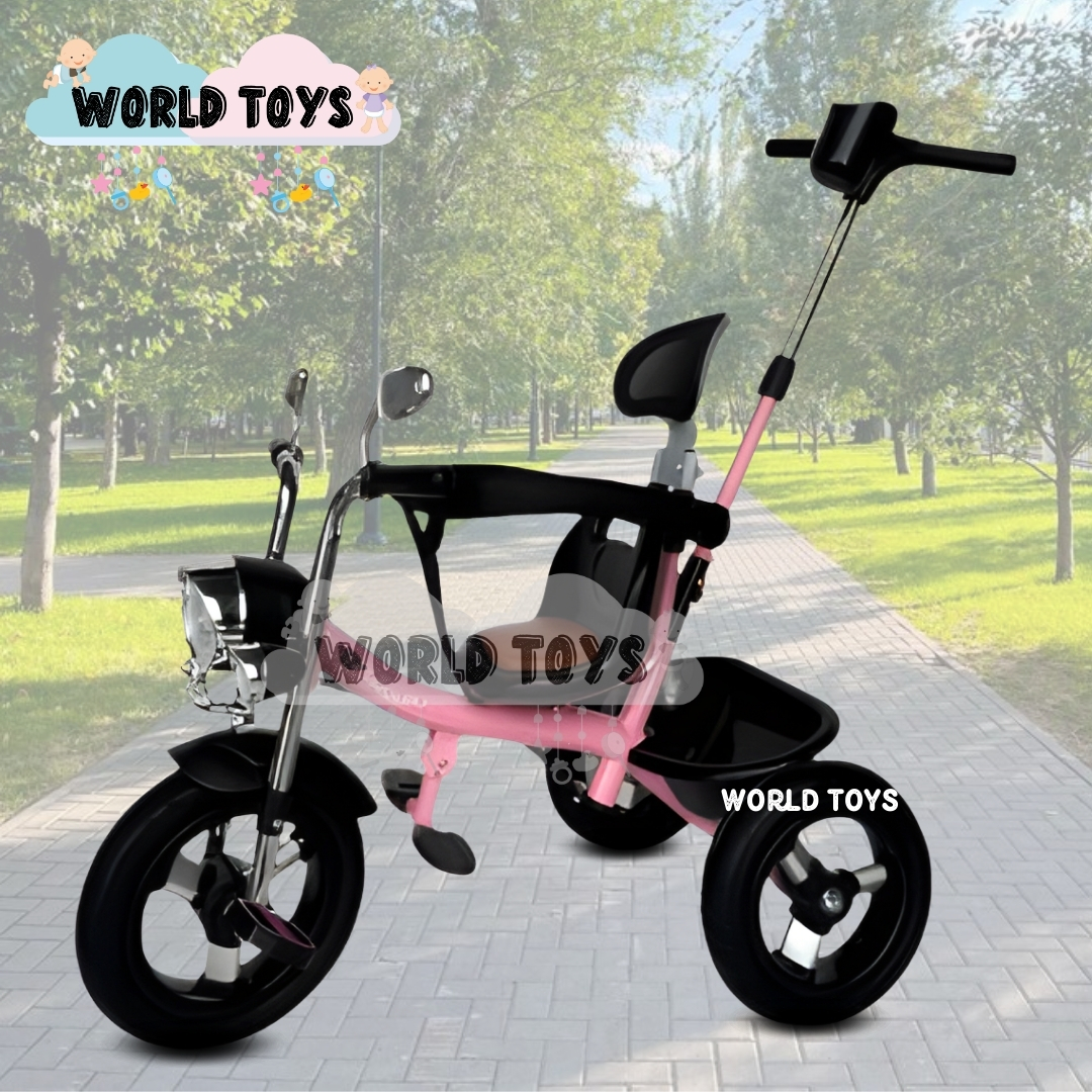 TRICICLO CHAVITO CON GUIADOR «YARLEY» MUSICAL PINK - 4
