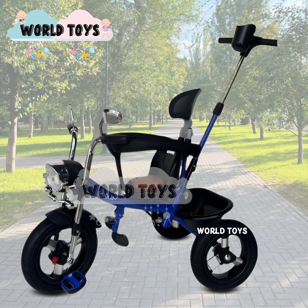 TRICICLO CHAVITO CON GUIADOR «YARLEY» MUSICAL BLUE - 4