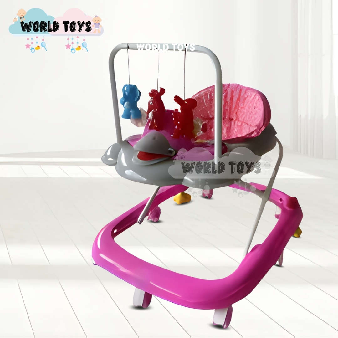 ANDADOR CON TABLERO MUSICAL «UGLY DUCKY» PINK Y GREY - 2