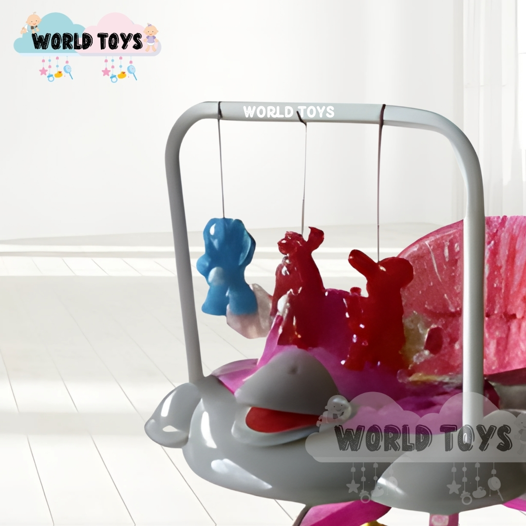 ANDADOR CON TABLERO MUSICAL «UGLY DUCKY» PINK Y GREY - 3