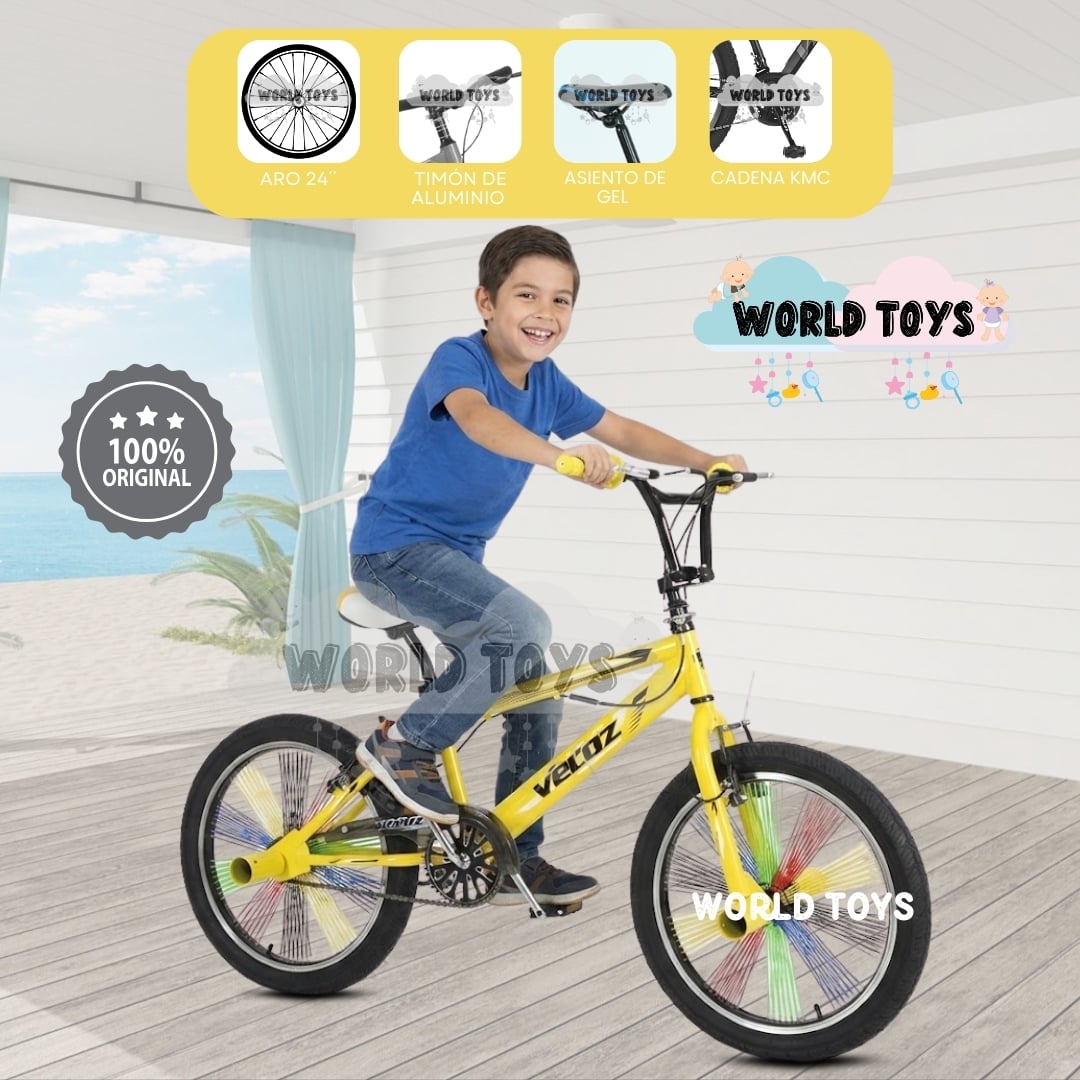 BICICLETA ACROBÁTICA ARO 20 «FREESTYLE» YELLOW Y BLACK - 1