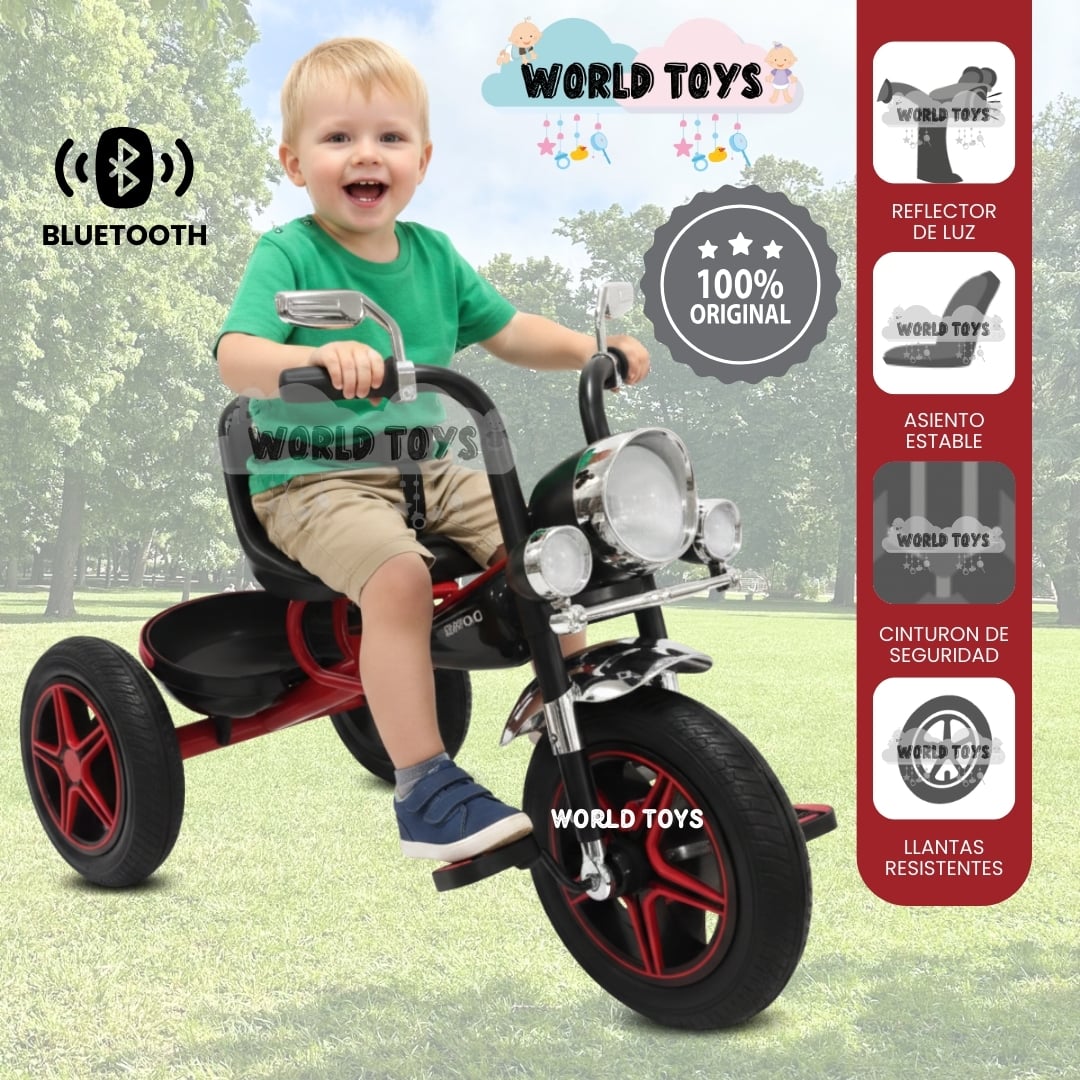 TRICICLO CON BLUETOOTH «JOOPY CHOPPER» RED - 1