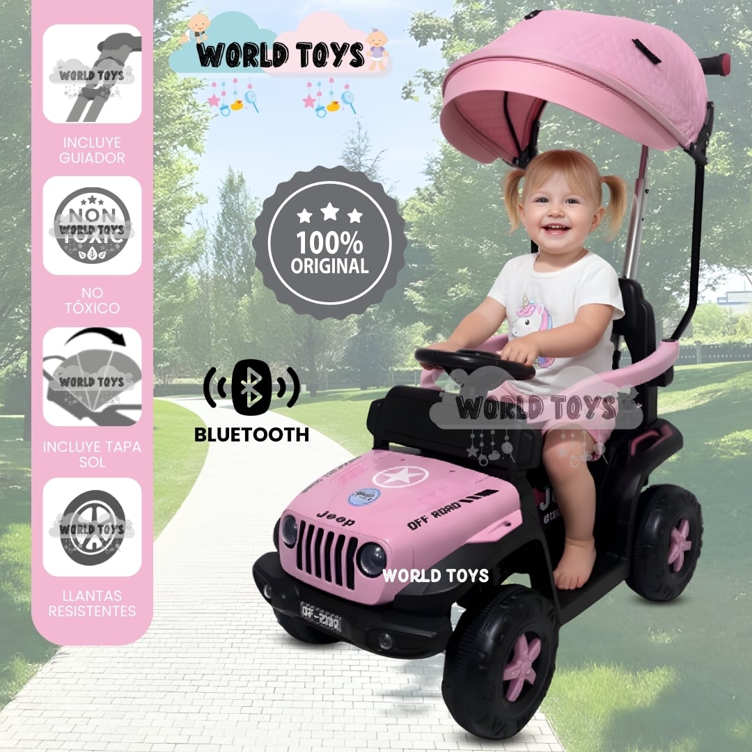 CORREPASILLO GUIADOR «EXPLORER JEEP» PARA NIÑOS PINK - 1