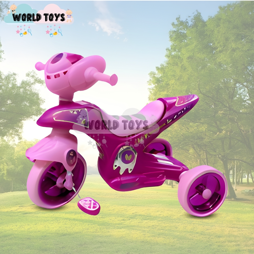 TRIMOTO A PEDAL PARA NIÑOS «SERVANN II» CON BLUETOOTH PINK - 2