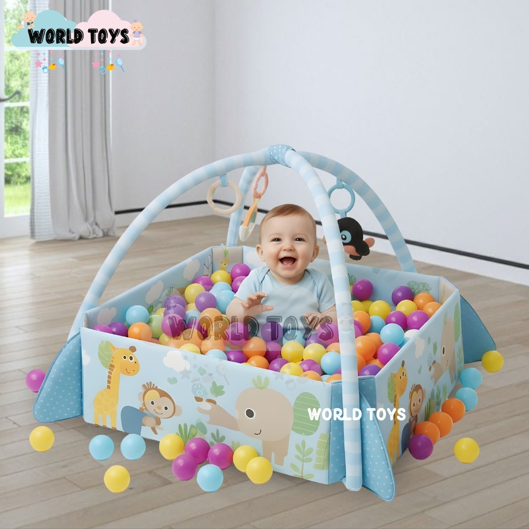 GIMNASIO INTERACTIVO Y ALFOMBRA «BABY JUNGLE» CON PELOTAS - 2