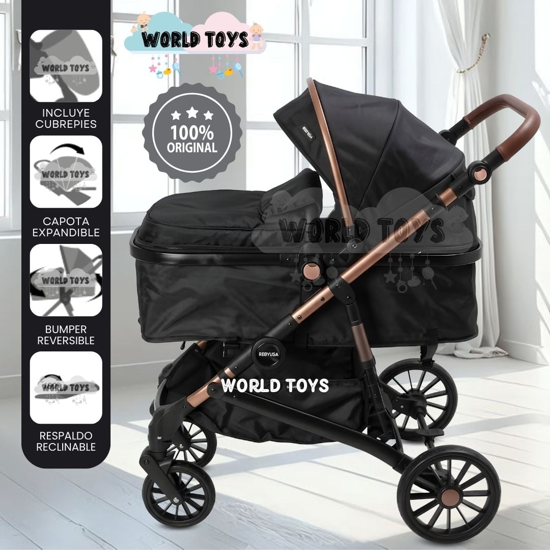 COCHE MOISÉS TRAVEL SYSTEM «INFINITIVE GOLD II» DE LUJO GRAY - 1