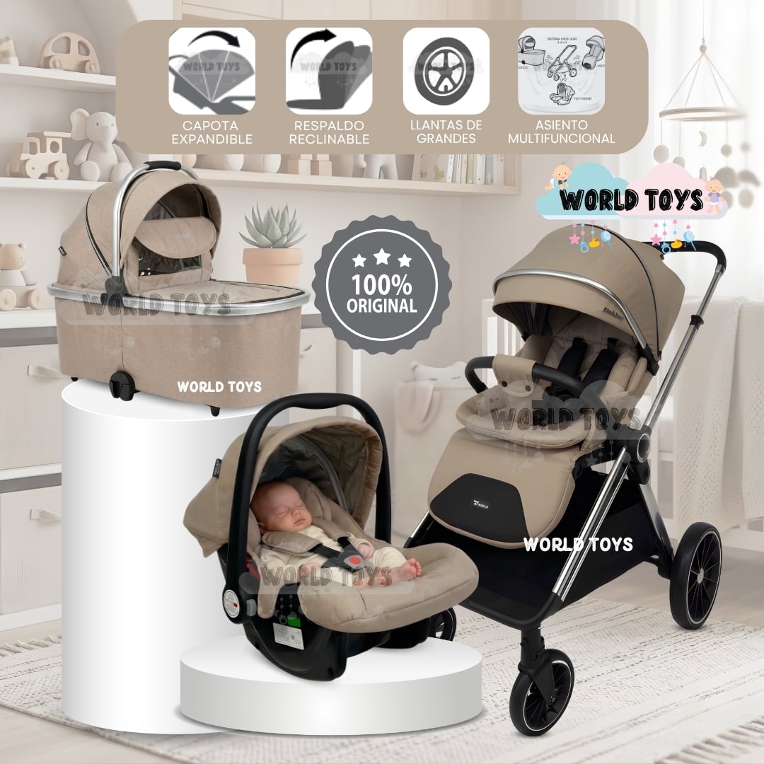 COCHE MOISÉS TRAVEL SYSTEM «TAURO MAX» CON SISTEMA ADAPTABLE Y PORTA BEBÉ - 1