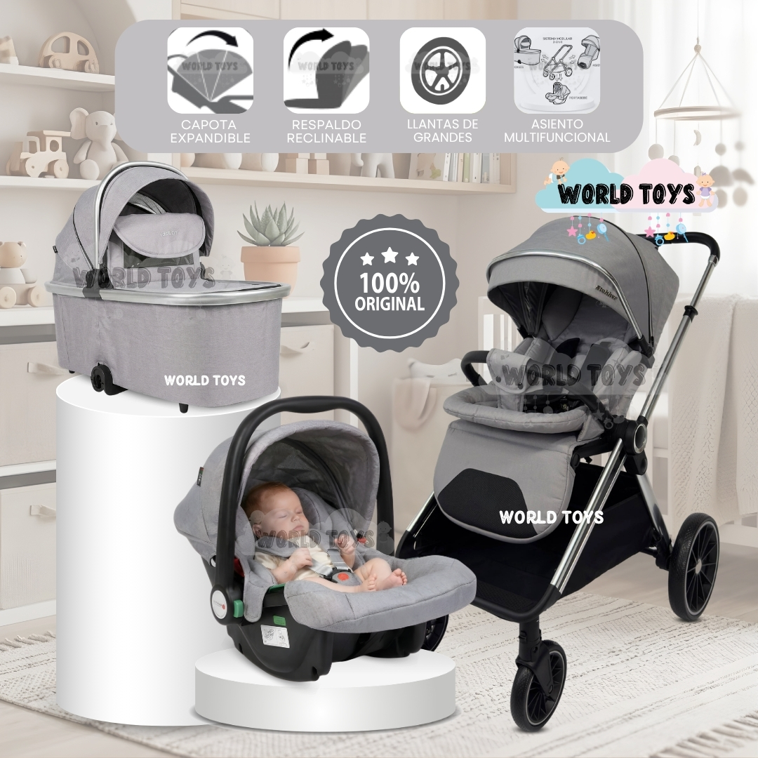COCHE MOISÉS TRAVEL SYSTEM «TAURO MAX» CON SISTEMA ADAPTABLE Y PORTA BEBÉ - 1