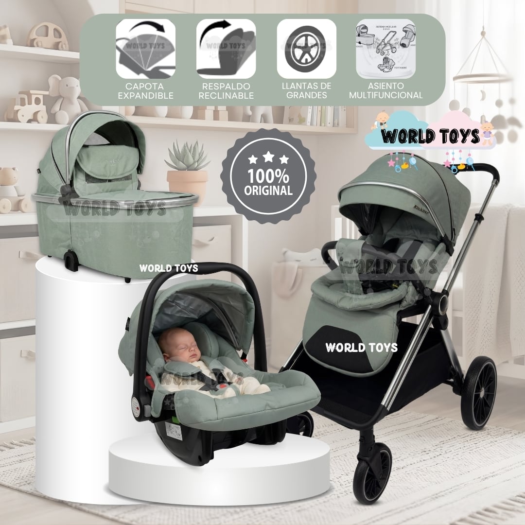 COCHE MOISÉS TRAVEL SYSTEM «TAURO MAX» CON SISTEMA ADAPTABLE Y PORTA BEBÉ - 1