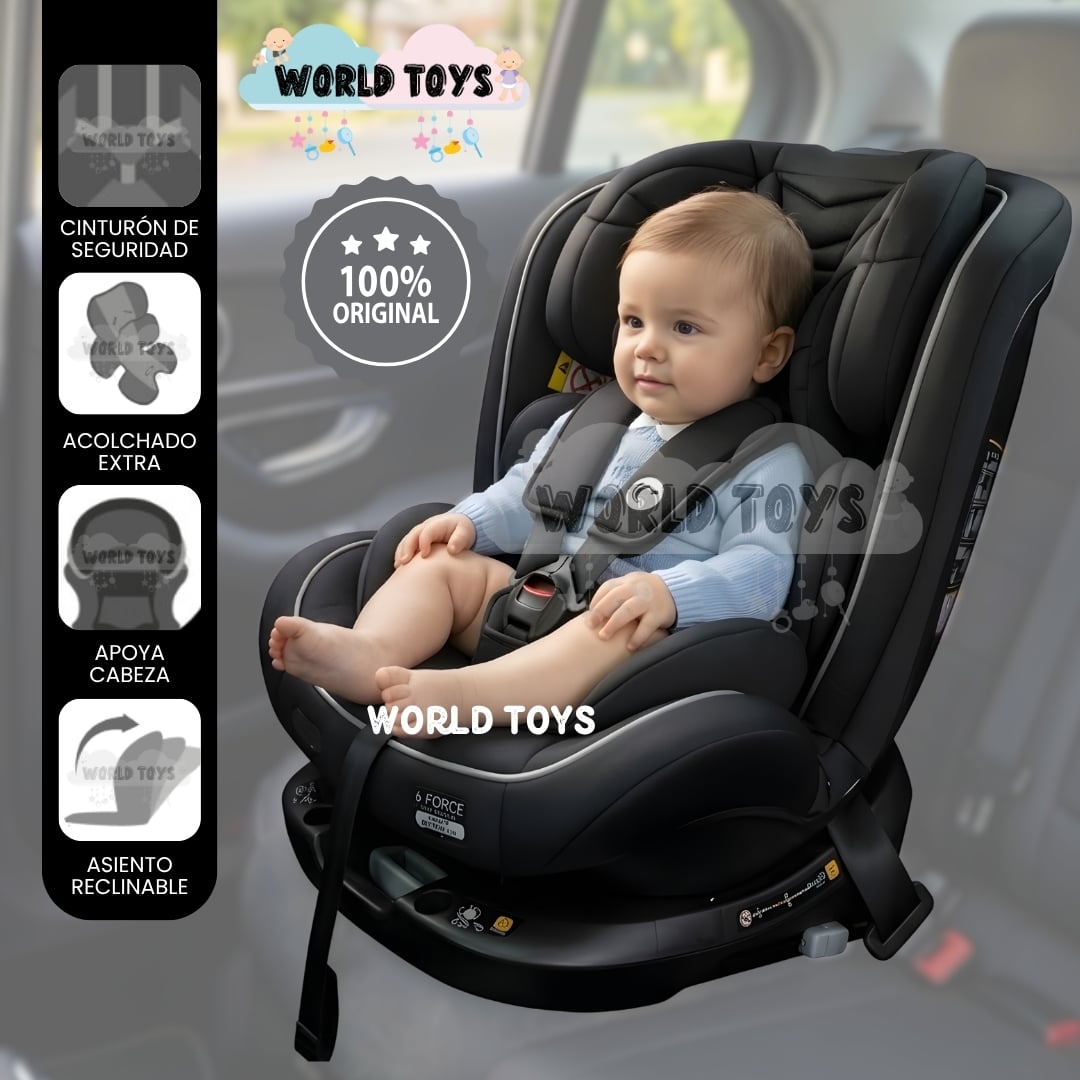 SILLA DE AUTO PARA BEBÉS «GASTÓM» GIRATORIA 360° - 1