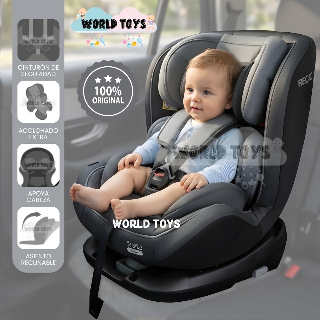 SILLA DE AUTO PARA BEBÉS «GASTÓM» GIRATORIA 360° - 1