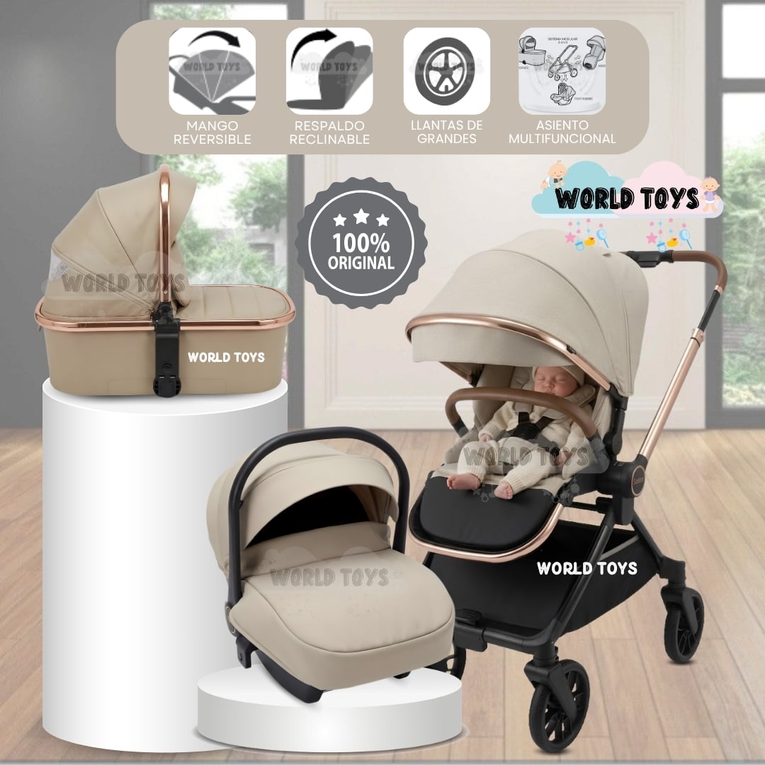 COCHE MOISÉS TRAVEL SYSTEM «HELEN PLUS» CON SISTEMA ADAPTABLE Y PORTA BEBÉ - 1