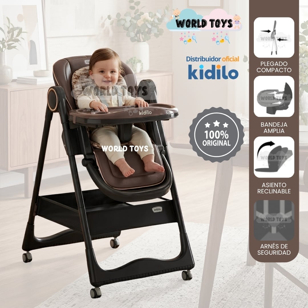 SILLA DE COMER PLEGABLE «ARELY» KIDILO DE LUJO - 1