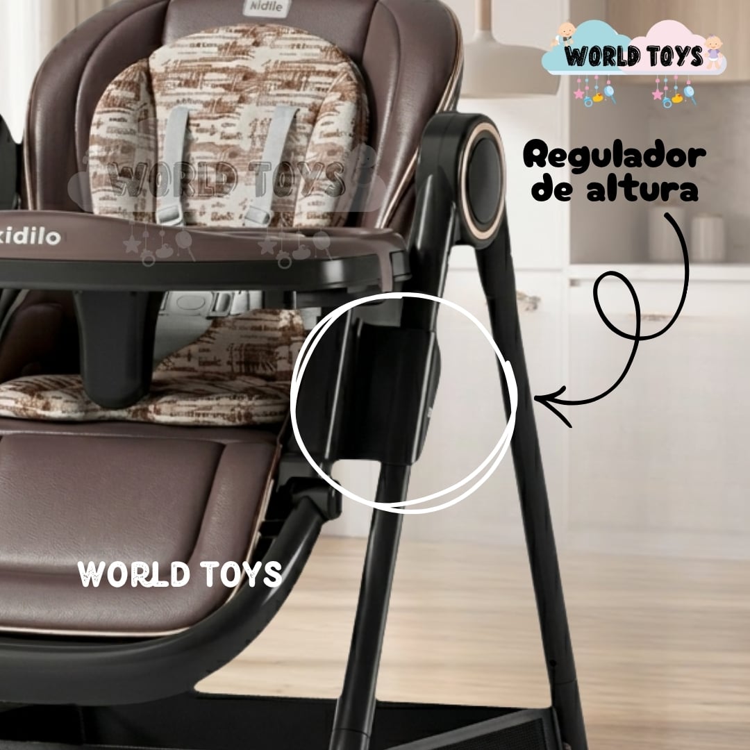 SILLA DE COMER PLEGABLE «ARELY» KIDILO DE LUJO - 4