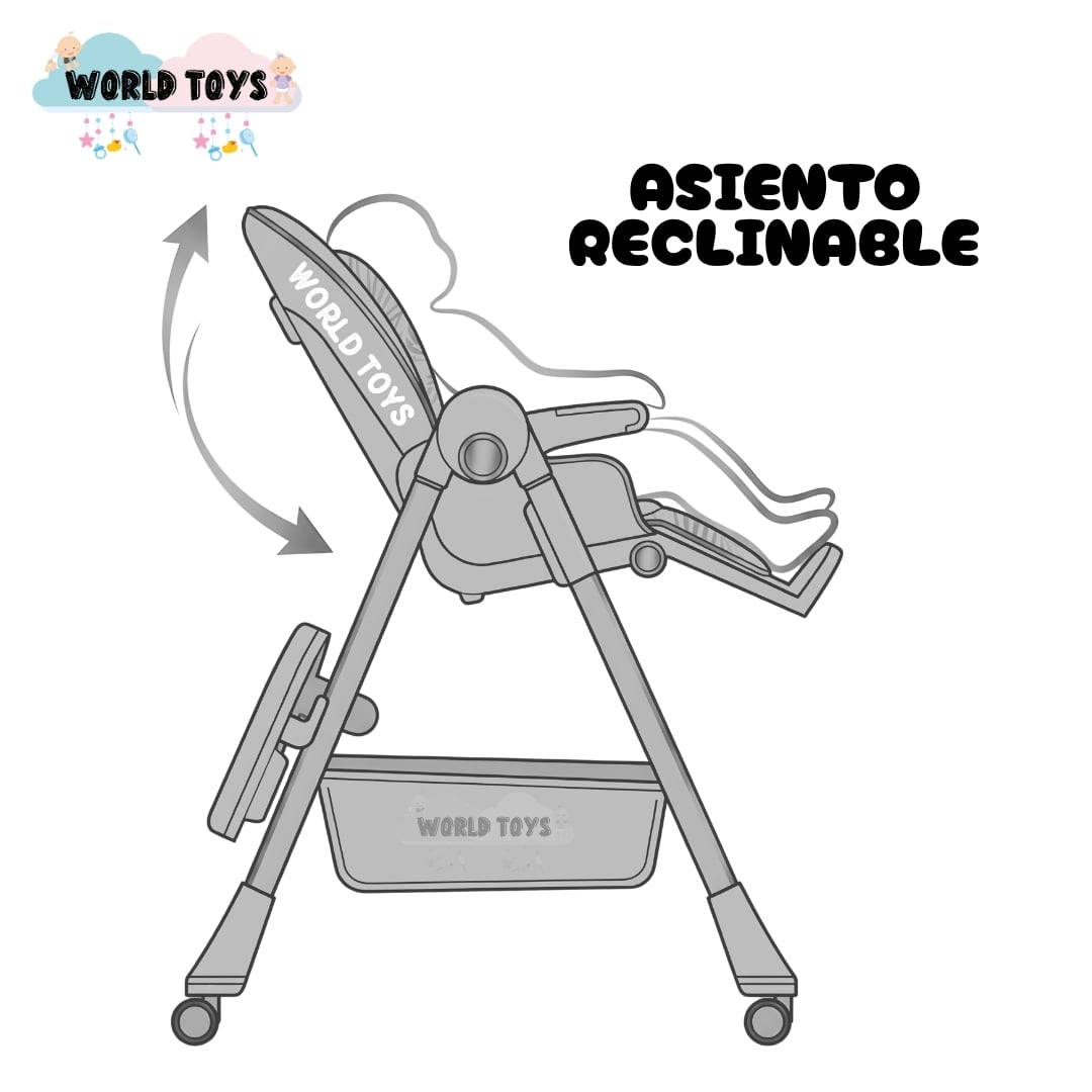 SILLA DE COMER PLEGABLE «ARELY» KIDILO DE LUJO - 5