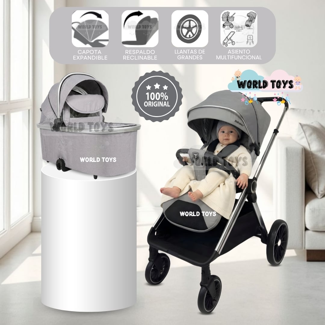 COCHE MOISÉS TRAVEL SYSTEM «TAURO DUO» CON SISTEMA ADAPTABLE - 1