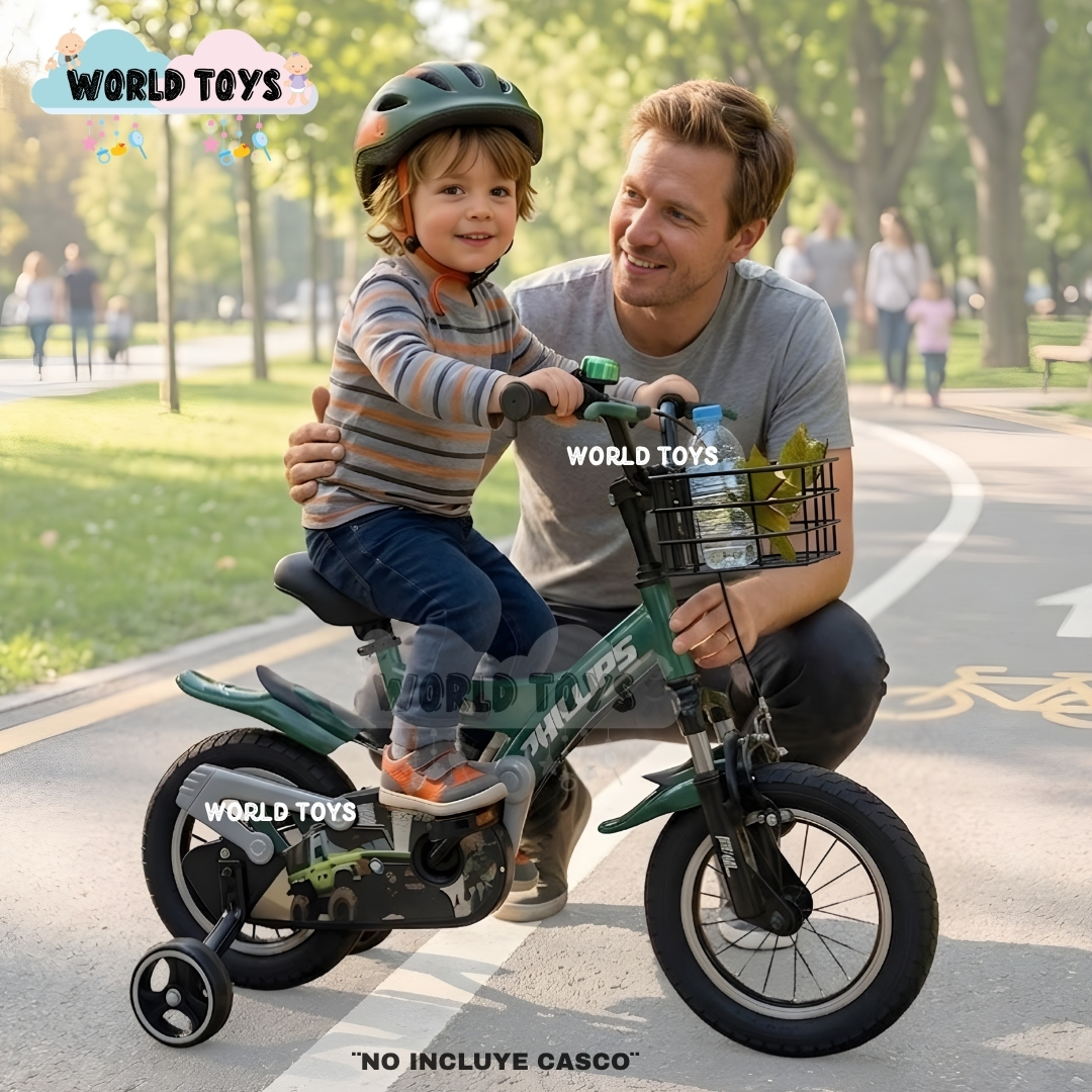 BICICLETA PARA NIÑO ARO 12 «PHILLIPS KIDS» CON CANASTA - 2