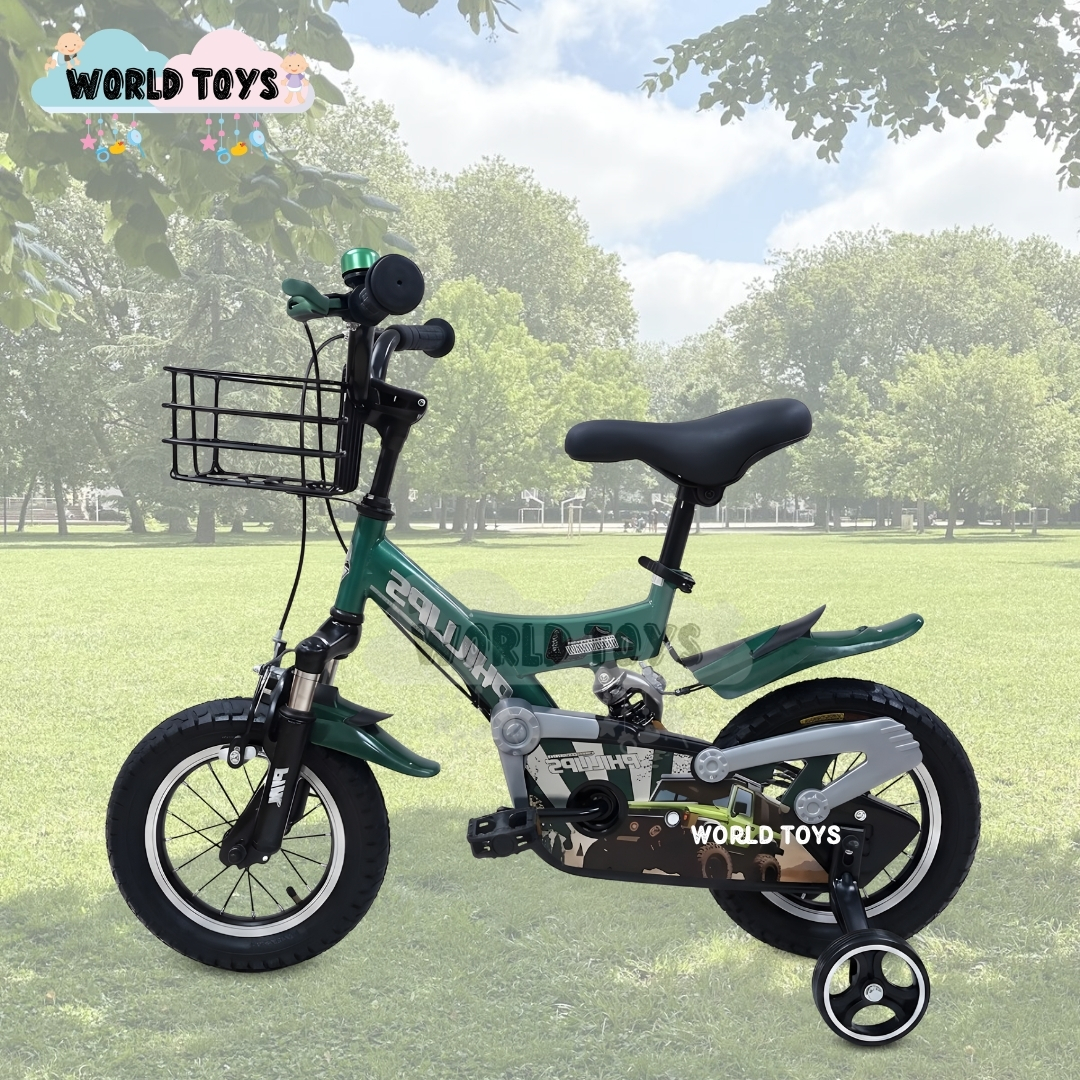BICICLETA PARA NIÑO ARO 12 «PHILLIPS KIDS» CON CANASTA - 5