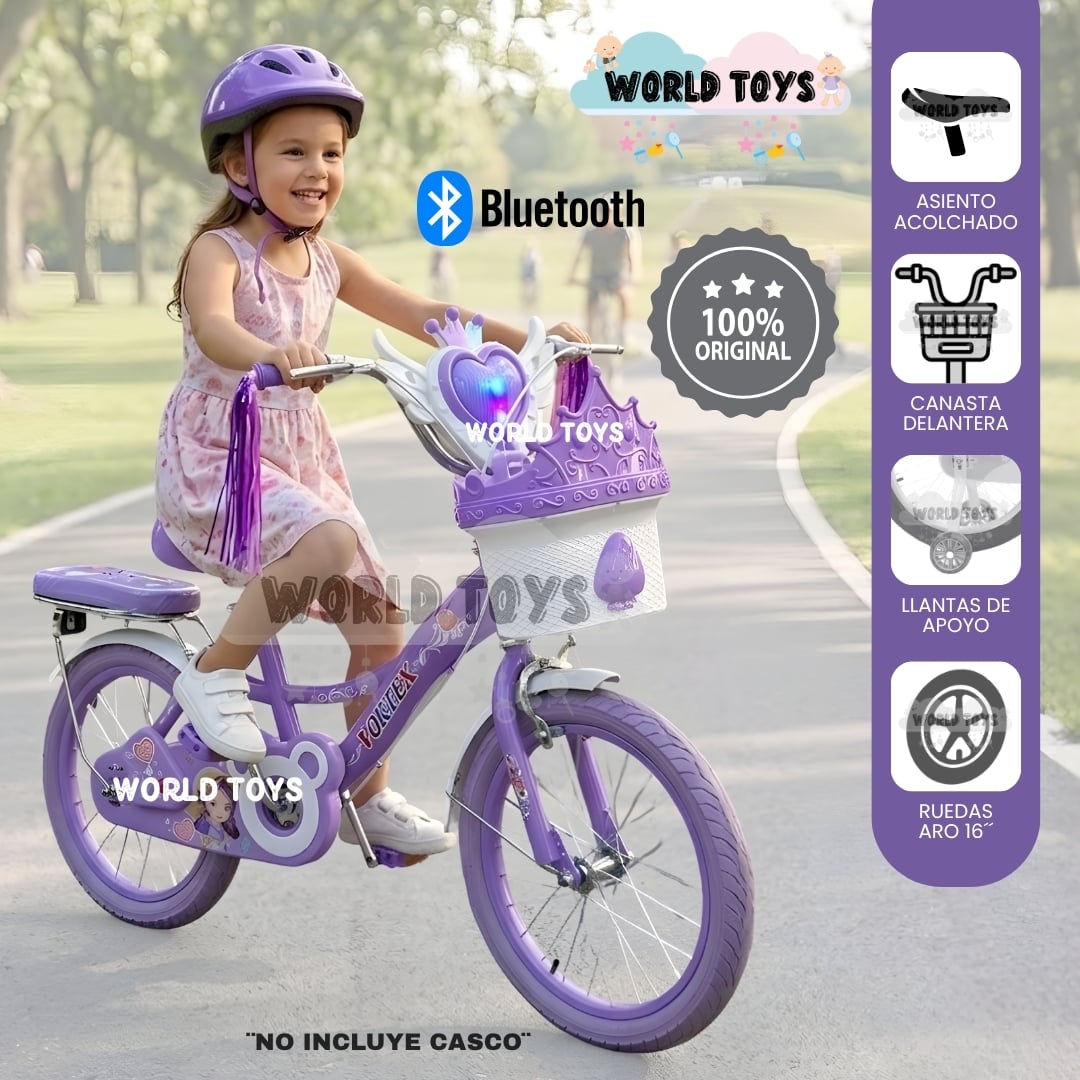 BICICLETA CAMPERA PARA NIÑA ARO 16 «NERY II» CON CANASTA - 1