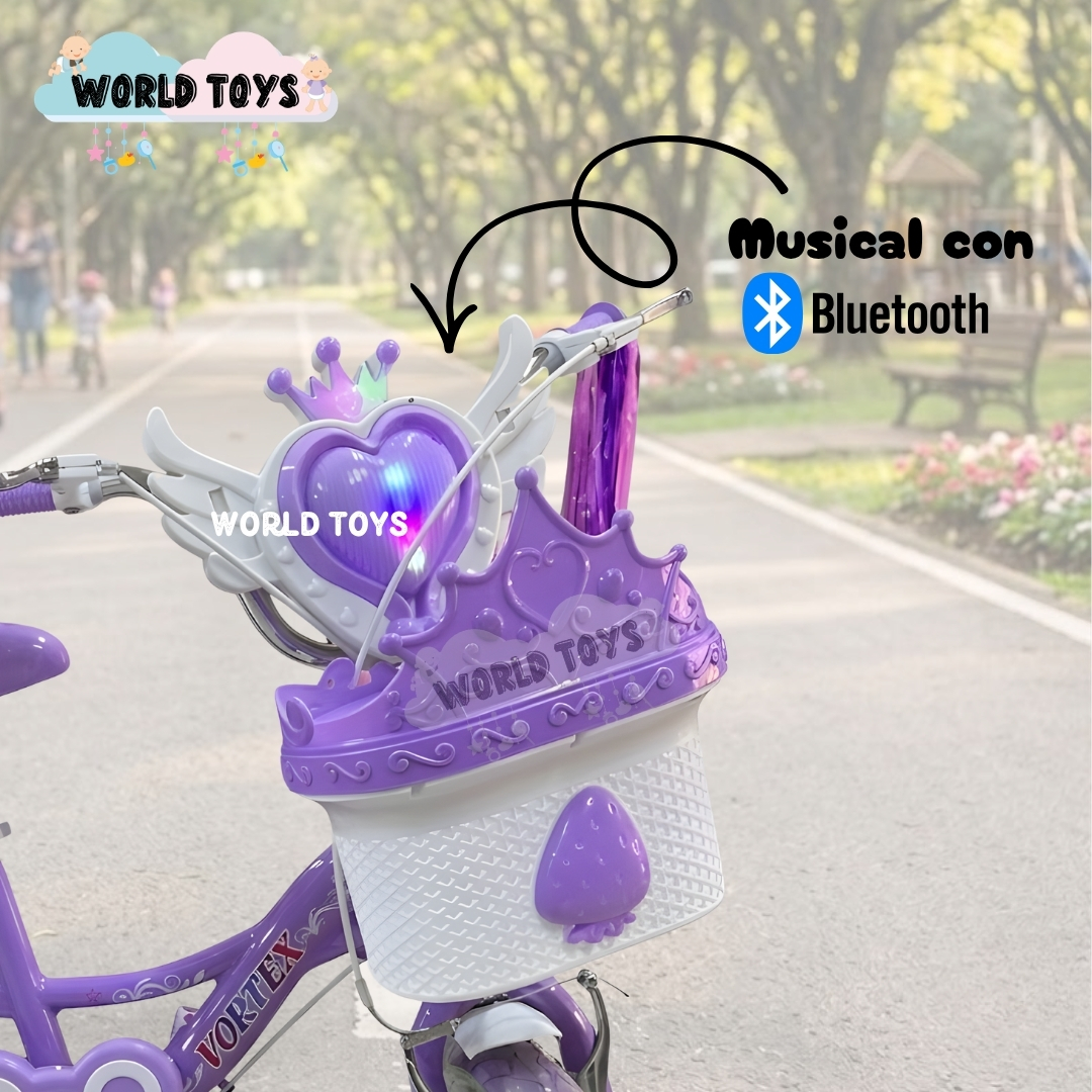 BICICLETA CAMPERA PARA NIÑA ARO 16 «NERY II» CON CANASTA - 3