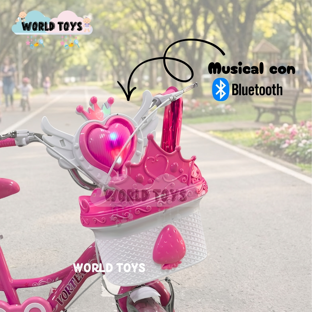 BICICLETA CAMPERA PARA NIÑA ARO 16 «NERY II» CON CANASTA - 3