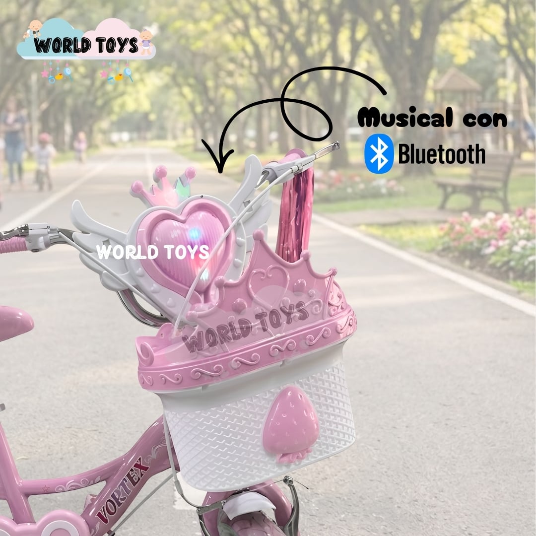 BICICLETA CAMPERA PARA NIÑA ARO 16 «NERY II» CON CANASTA - 3