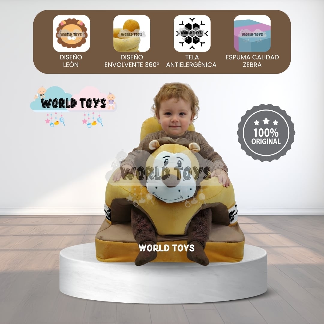 ASIENTO DE APOYO (ESTIMULACION) PARA BEBÉS «LION» ANIMAL - 1