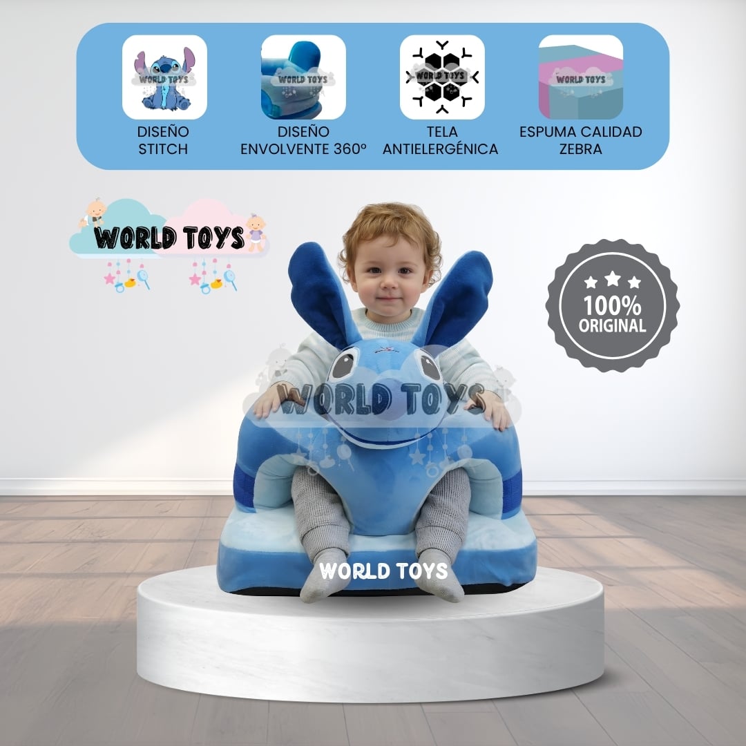 ASIENTO DE APOYO (ESTIMULACION) PARA BEBÉS «STICH» PREMIUM - 1