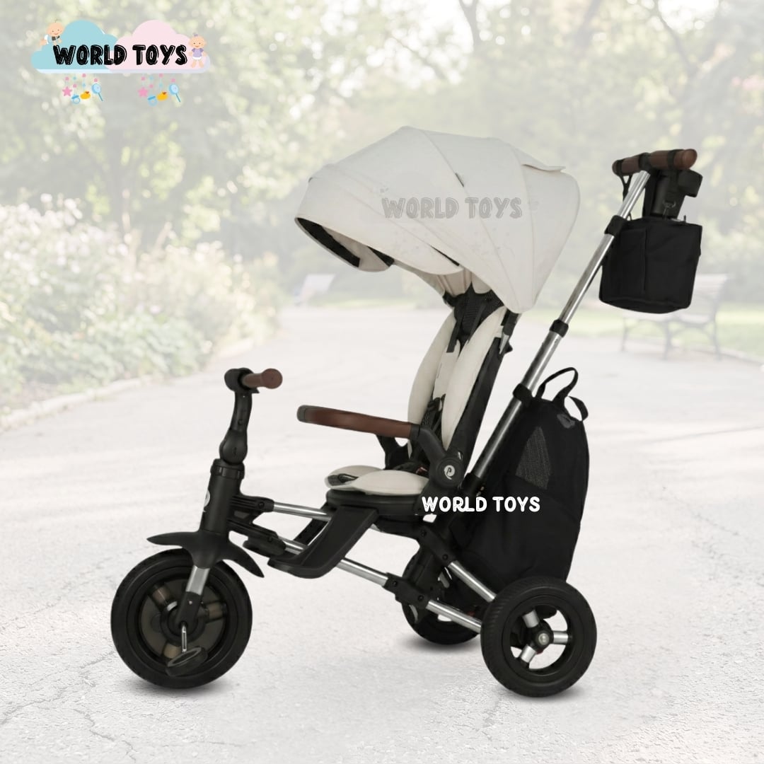 TRICICLO GUIADOR «TOAD» PARA NIÑOS CON BOLSO BLACK / NEGRO - 3