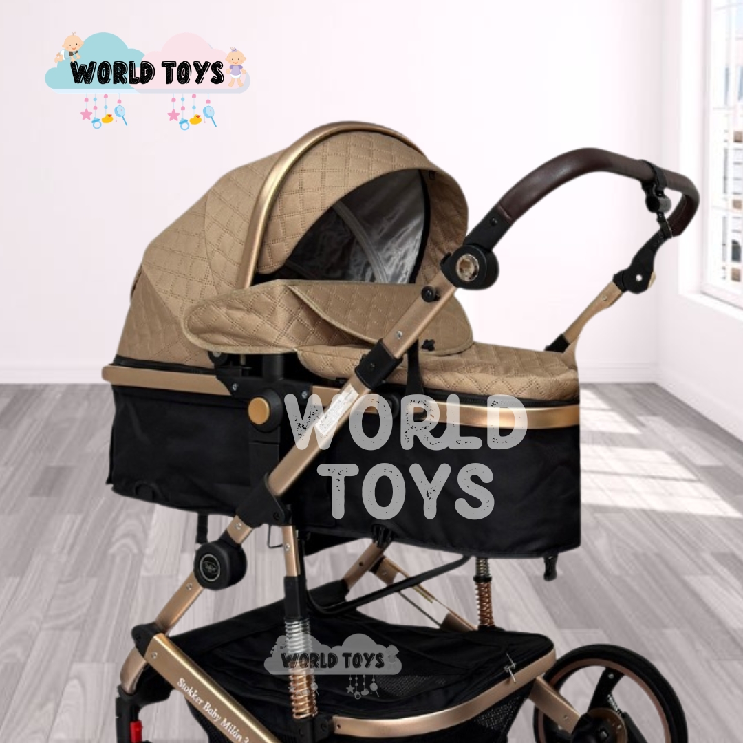 COCHE MOISÉS DE LUJO CON MOCHILA PAÑALERA «MILAN LITE» - 2