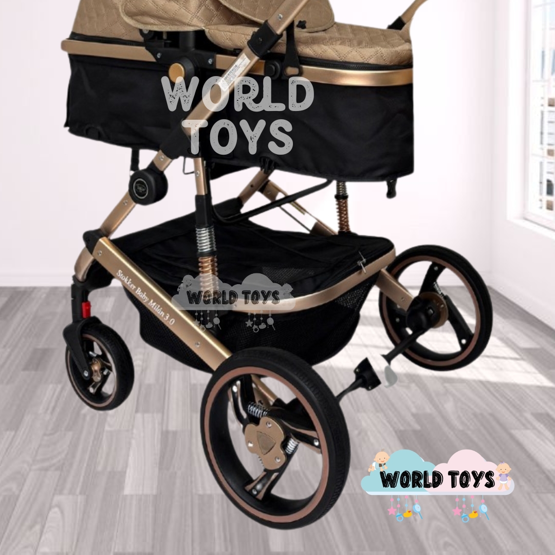 COCHE MOISÉS DE LUJO CON MOCHILA PAÑALERA «MILAN LITE» - 3