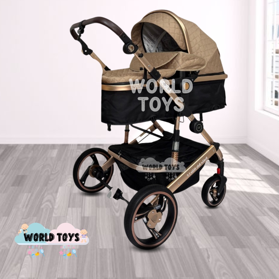 COCHE MOISÉS DE LUJO CON MOCHILA PAÑALERA «MILAN LITE» - 4