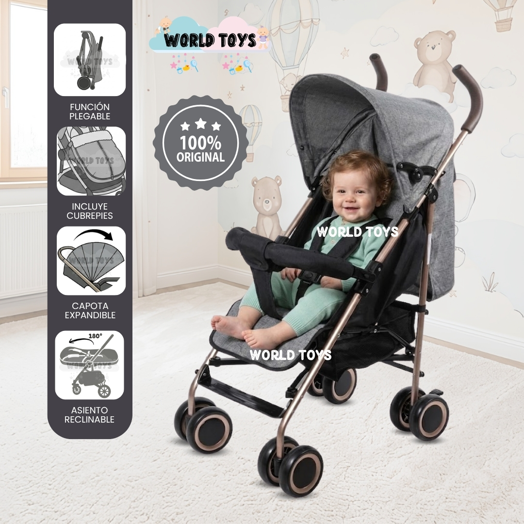 COCHE BASTÓN PLEGADO COMPACTO «ETRAVIS» COLECCIÓN ESPECIAL - 1