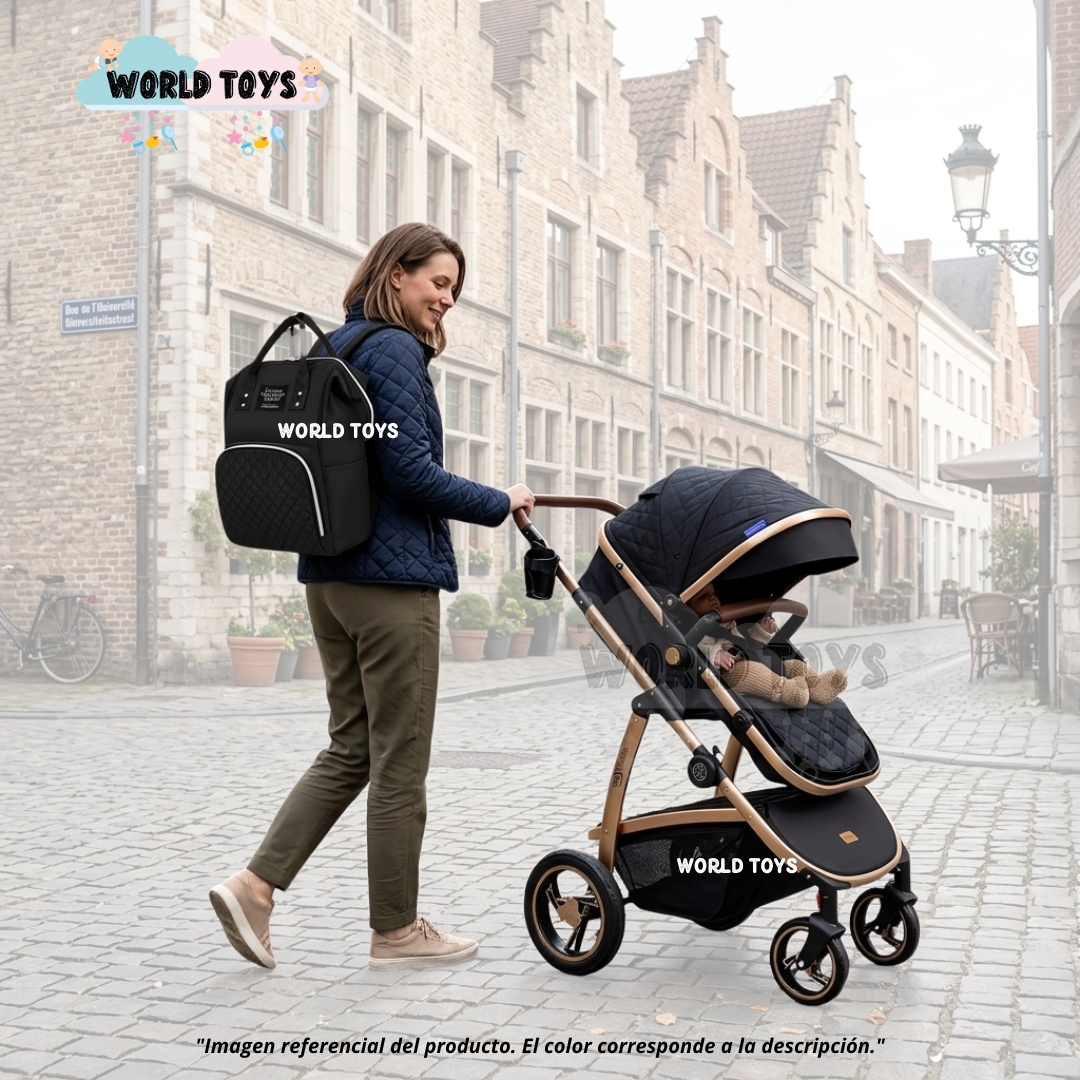 COCHE MOISÉS TRAVEL SYSTEM «SPEED PRINCE» CON PORTABEBÉ Y MOCHILA PAÑALERA - 2