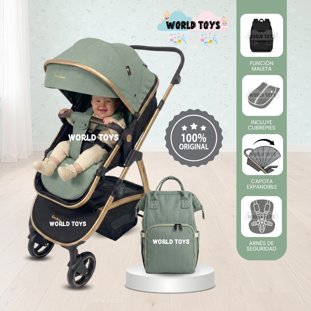 COCHE MOISÉS TRAVEL SYSTEM «SPEED PRINCE MINUS» CON MOCHILA PAÑALERA - 1