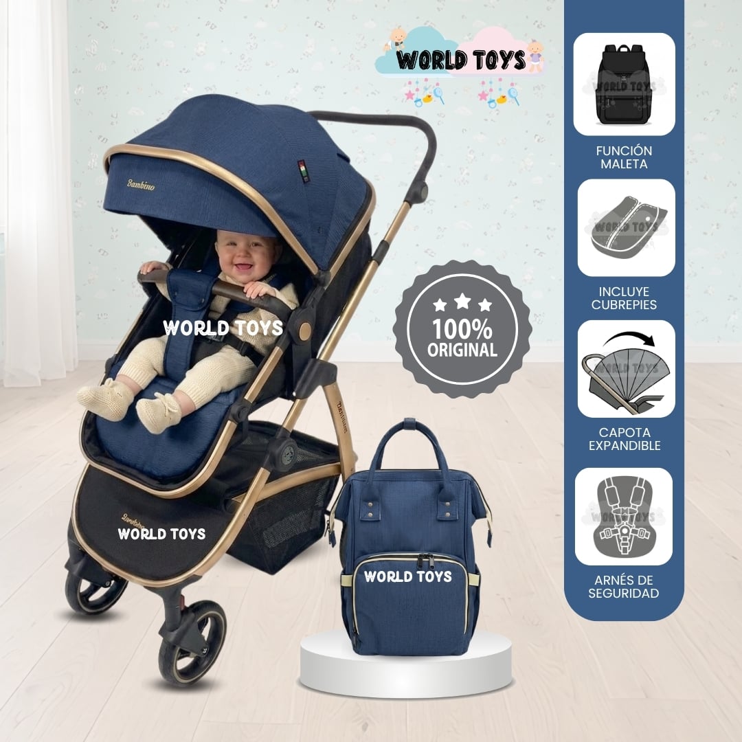 COCHE MOISÉS TRAVEL SYSTEM «SPEED PRINCE MINUS» CON MOCHILA PAÑALERA - 1