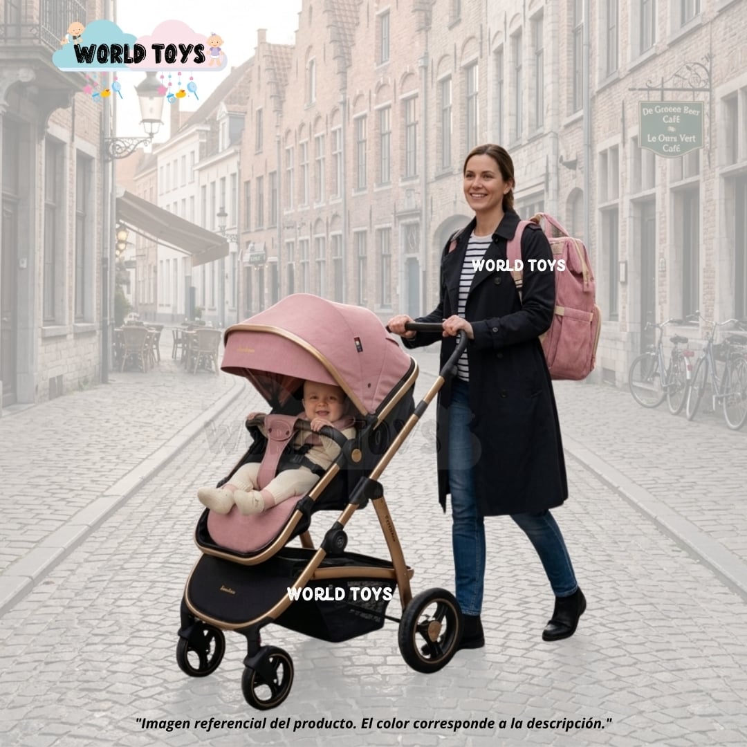 COCHE MOISÉS TRAVEL SYSTEM «SPEED PRINCE PLUS» CON MOCHILA PAÑALERA Y PORTABEBÉ - 2