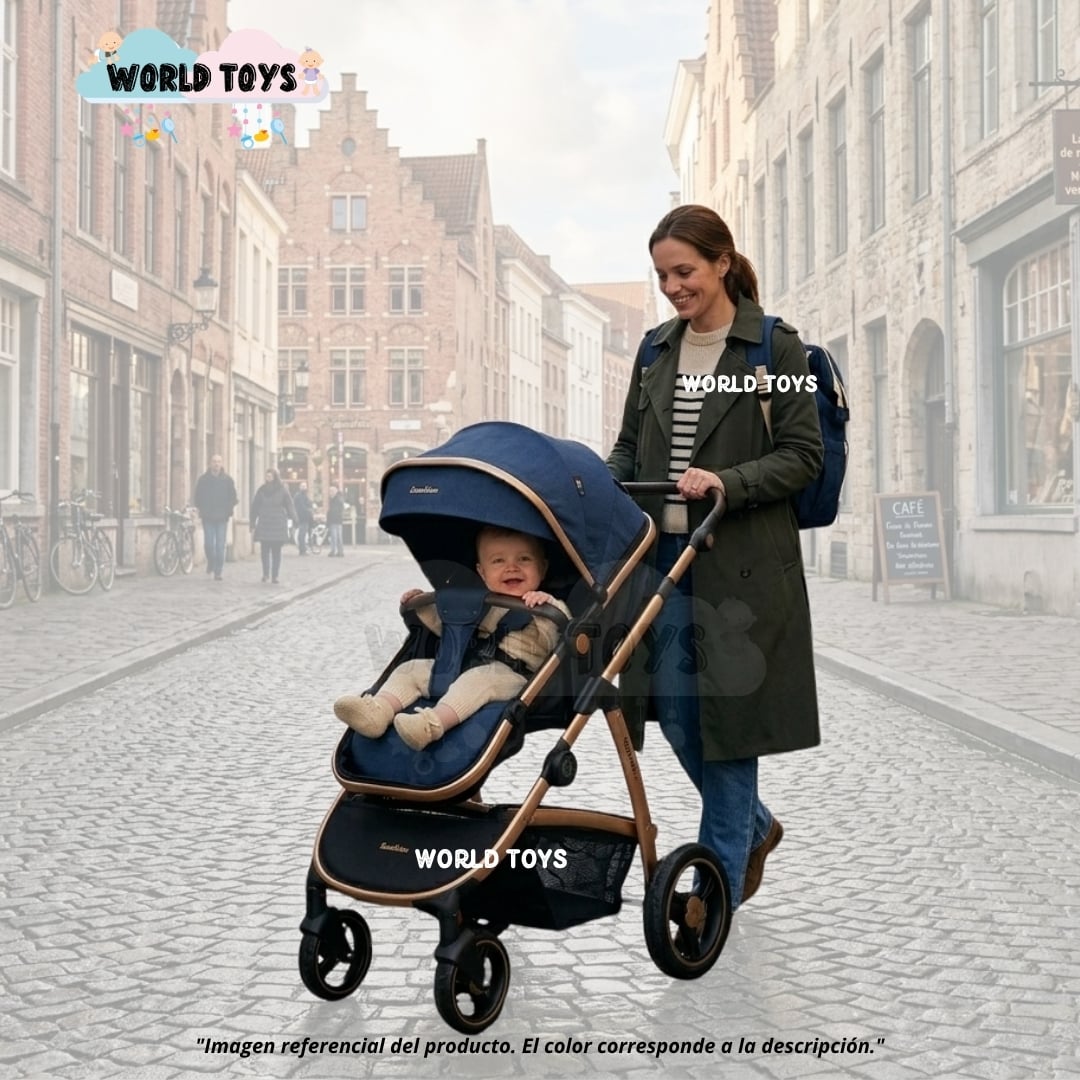 COCHE MOISÉS TRAVEL SYSTEM «SPEED PRINCE PLUS» CON MOCHILA PAÑALERA Y PORTABEBÉ - 2