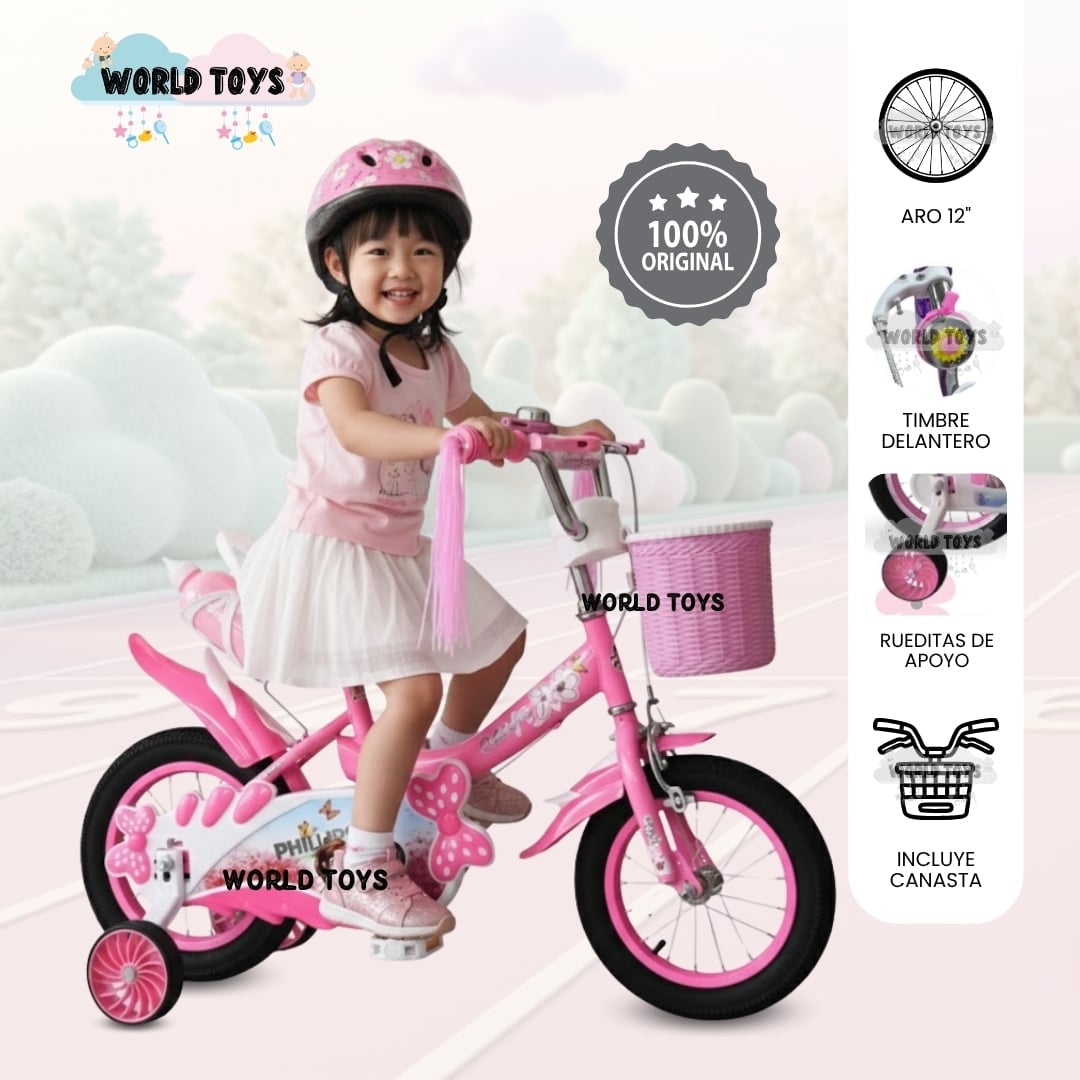 BICICLETA CAMPERA ARO 12 «ANNE» CON CANASTA - 1