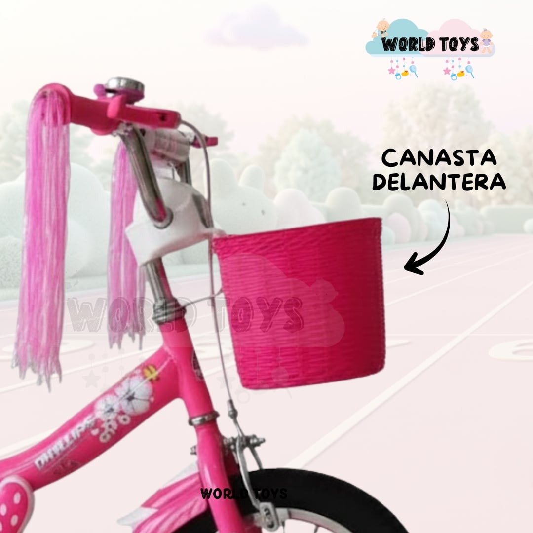 BICICLETA CAMPERA ARO 12 «ANNE» CON CANASTA - 4