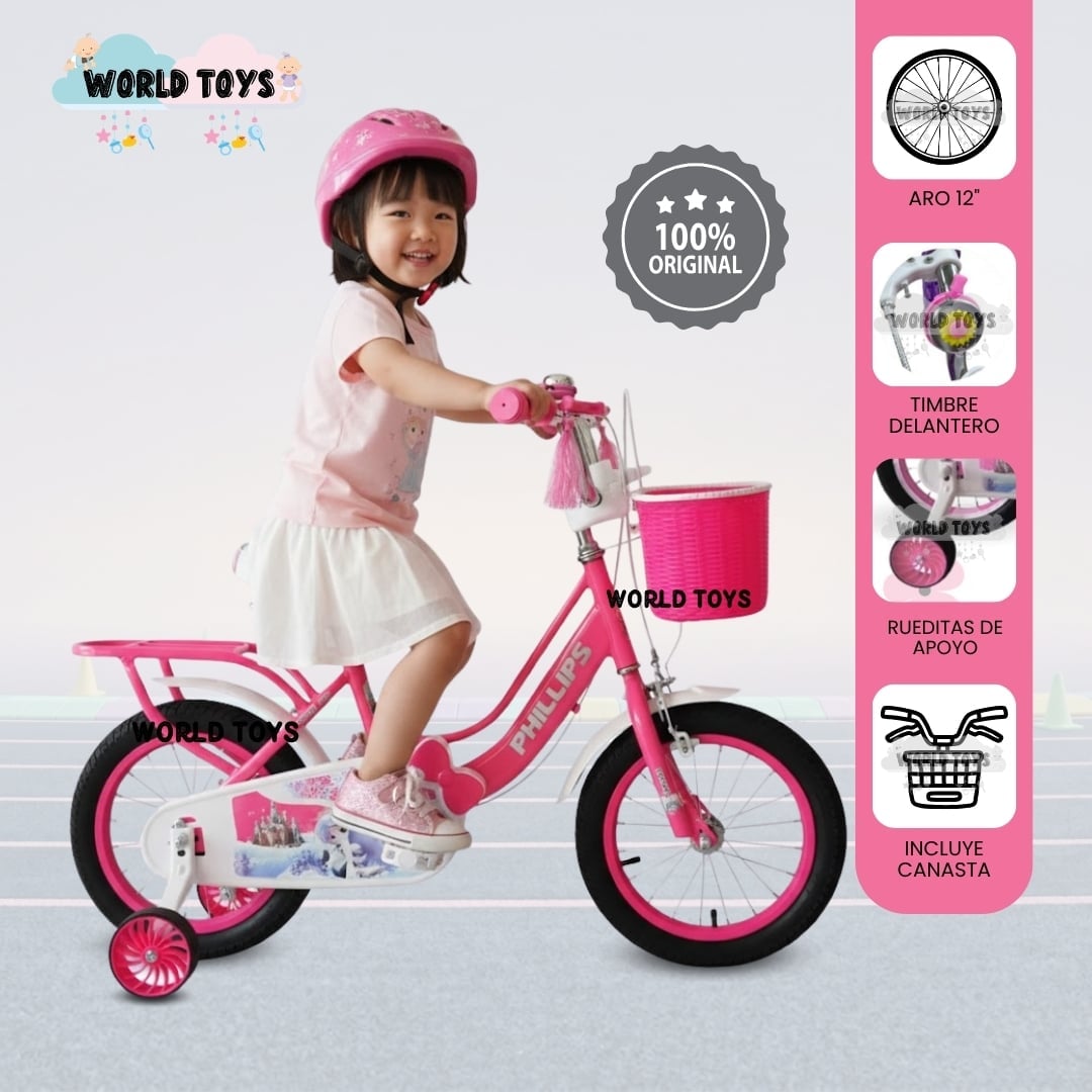 BICICLETA CAMPERA ARO 12 «CUTIE» CON CANASTA - 1