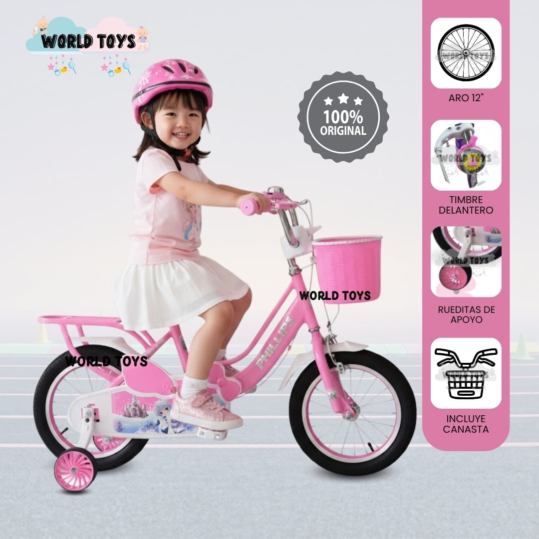 BICICLETA CAMPERA ARO 12 «CUTIE» CON CANASTA - 1