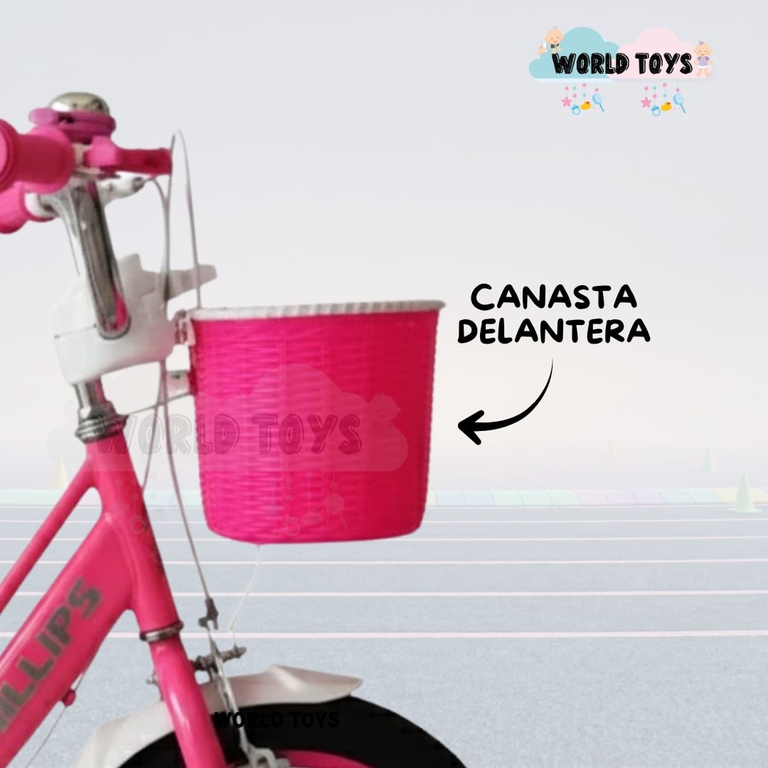 BICICLETA CAMPERA ARO 12 «CUTIE» CON CANASTA - 5